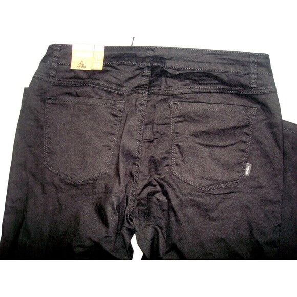 New NWT Womens 10 Prana Kayla Jeans Denim Black Out Stretch 30 X 32 Dark - Picture 4 of 4